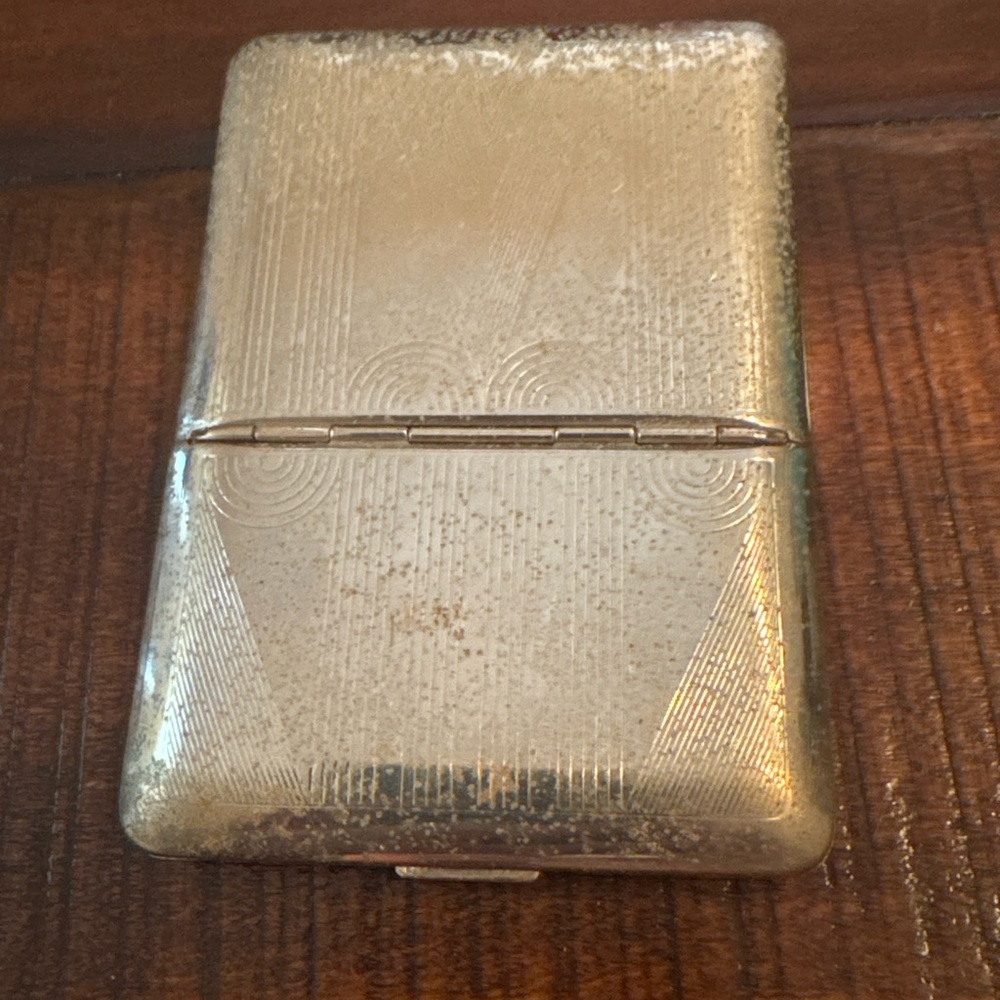Vintage Richard Hudnut Gold Tone Powder Compact Mirror Art Deco Vanity